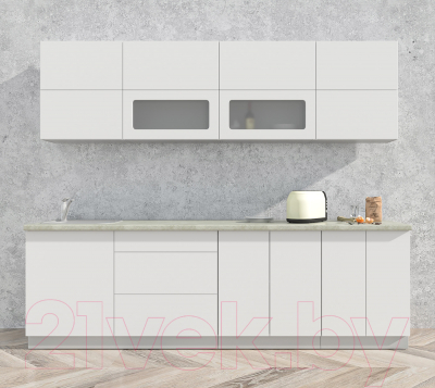 Готовая кухня Интерлиния Мила Матте 2.9 А