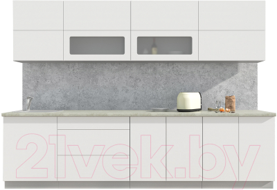 Готовая кухня Интерлиния Мила Матте 3.0 А - фото