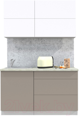 Готовая кухня Интерлиния Мила Матте 1.4 А - фото