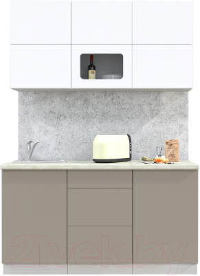 Готовая кухня Интерлиния Мила Матте 1.5 А - фото