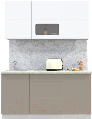 Готовая кухня Интерлиния Мила Матте 1.6 А - фото