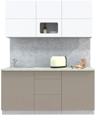 Готовая кухня Интерлиния Мила Матте 1.7 А - фото