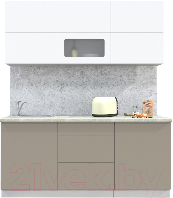 Готовая кухня Интерлиния Мила Матте 1.8 А - фото