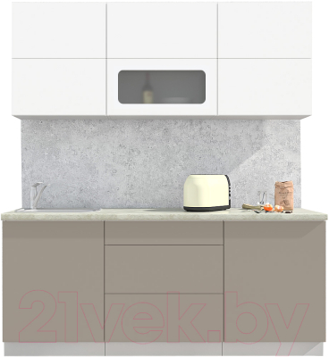 Готовая кухня Интерлиния Мила Матте 1.9 А - фото