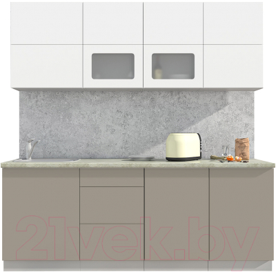 Готовая кухня Интерлиния Мила Матте 2.1 А - фото