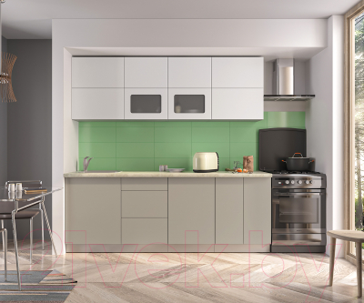 Готовая кухня Интерлиния Мила Матте 2.1 А