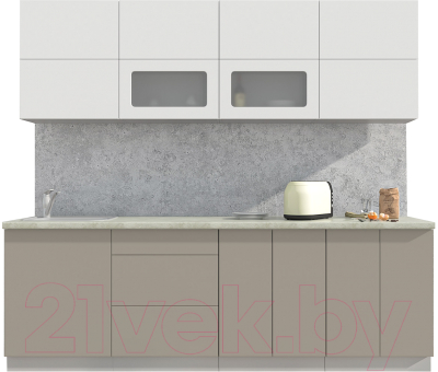 Готовая кухня Интерлиния Мила Матте 2.4 А - фото