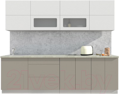 Готовая кухня Интерлиния Мила Матте 2.6 А - фото