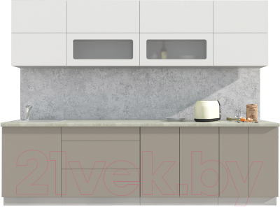 Готовая кухня Интерлиния Мила Матте 2.8 А - фото