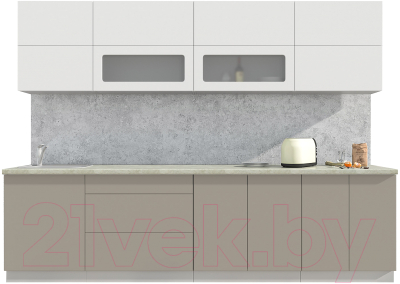 Готовая кухня Интерлиния Мила Матте 2.9 А - фото