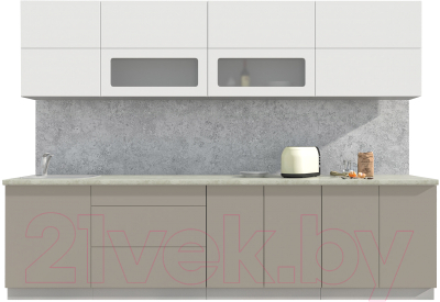 Готовая кухня Интерлиния Мила Матте 3.0 А - фото