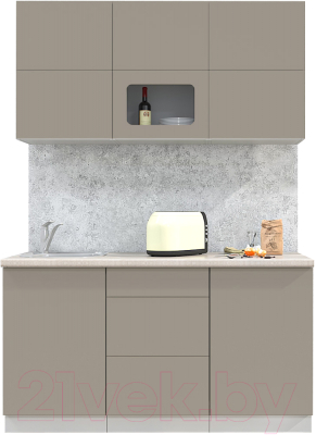 Готовая кухня Интерлиния Мила Матте 1.5 А - фото