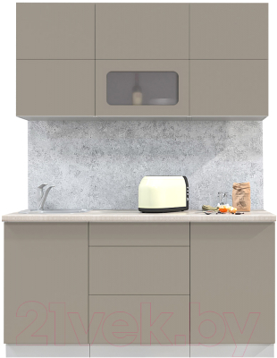 Готовая кухня Интерлиния Мила Матте 1.6 А - фото