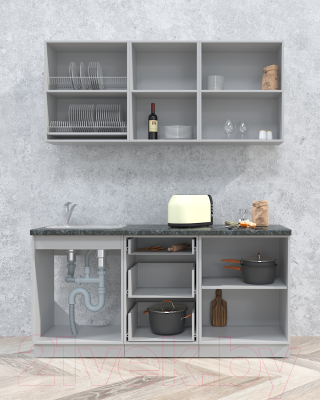 Готовая кухня Интерлиния Мила Матте 1.7 А