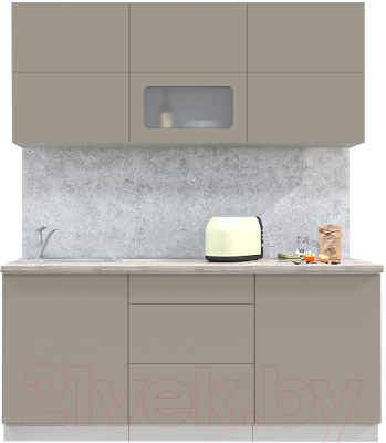 Готовая кухня Интерлиния Мила Матте 1.8 А - фото