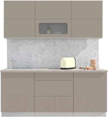 Готовая кухня Интерлиния Мила Матте 1.9 А - фото