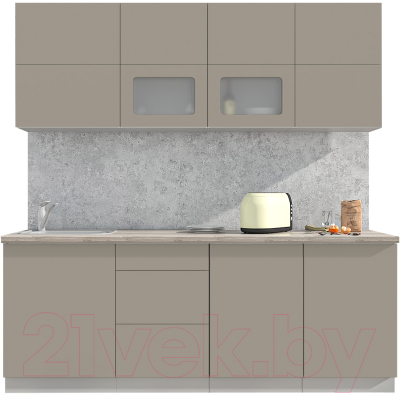 Готовая кухня Интерлиния Мила Матте 2.1 А - фото
