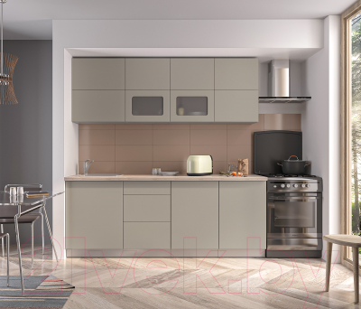 Готовая кухня Интерлиния Мила Матте 2.1 А