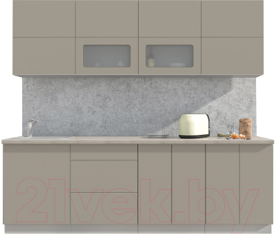 Готовая кухня Интерлиния Мила Матте 2.4 А - фото