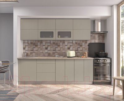 Готовая кухня Интерлиния Мила Матте 2.4 А