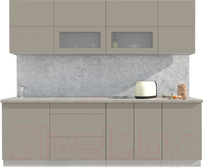 Готовая кухня Интерлиния Мила Матте 2.5 А - фото