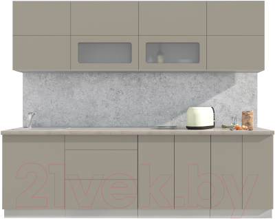 Готовая кухня Интерлиния Мила Матте 2.6 А - фото