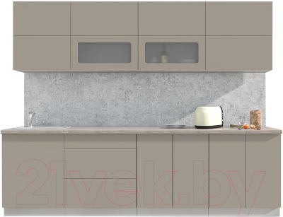 Готовая кухня Интерлиния Мила Матте 2.7 А - фото