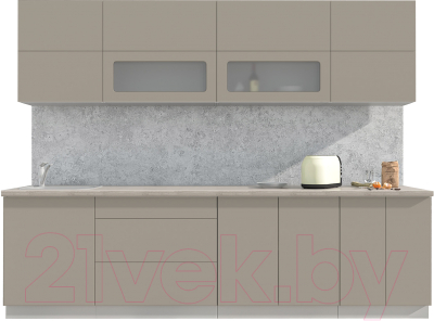 Готовая кухня Интерлиния Мила Матте 2.8 А - фото