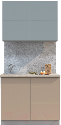 Готовая кухня Интерлиния Мила Матте 1.0 А - фото