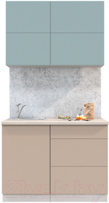 Готовая кухня Интерлиния Мила Матте 1.1 А - фото