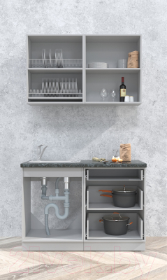 Готовая кухня Интерлиния Мила Матте 1.2 А