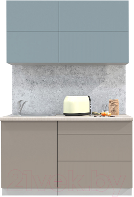 Готовая кухня Интерлиния Мила Матте 1.4 А - фото