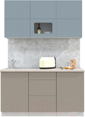 Готовая кухня Интерлиния Мила Матте 1.5 А - фото