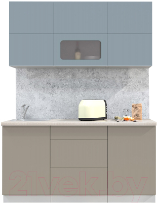 Готовая кухня Интерлиния Мила Матте 1.6 А - фото