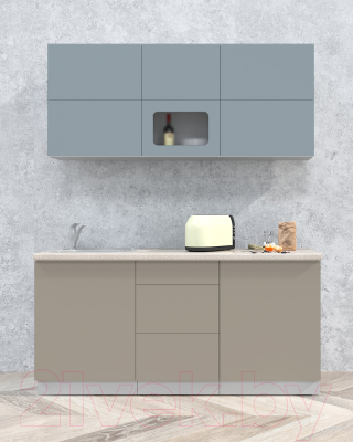 Готовая кухня Интерлиния Мила Матте 1.7 А