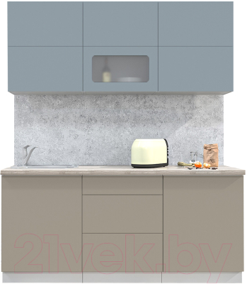 Готовая кухня Интерлиния Мила Матте 1.8 А - фото