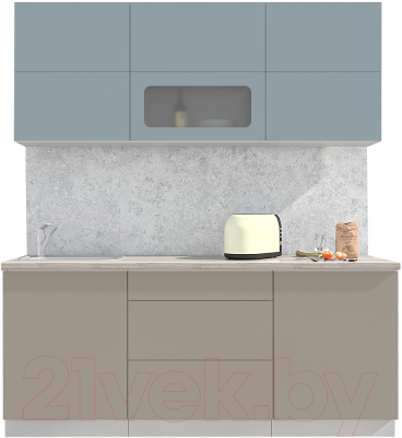 Готовая кухня Интерлиния Мила Матте 1.9 А - фото