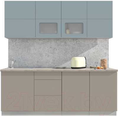 Готовая кухня Интерлиния Мила Матте 2.1 А - фото