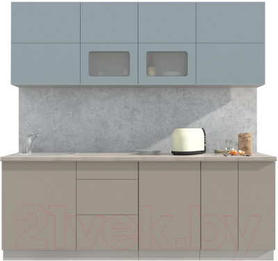 Готовая кухня Интерлиния Мила Матте 2.2 А - фото