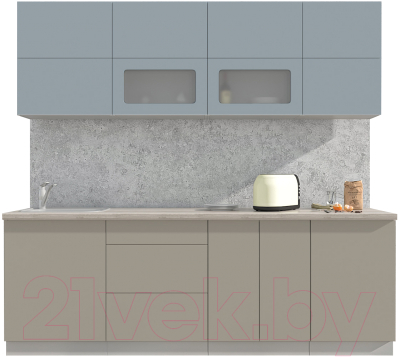 Готовая кухня Интерлиния Мила Матте 2.3 А - фото