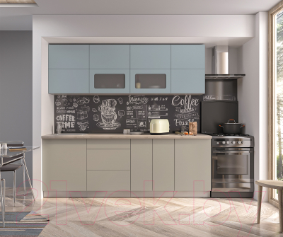 Готовая кухня Интерлиния Мила Матте 2.3 А