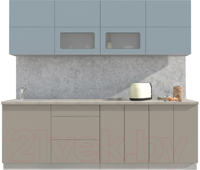 Готовая кухня Интерлиния Мила Матте 2.4 А - фото