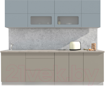 Готовая кухня Интерлиния Мила Матте 2.5 А - фото