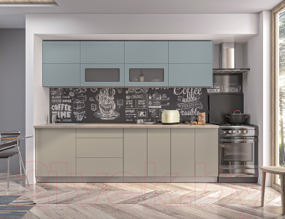 Готовая кухня Интерлиния Мила Матте 2.7 А