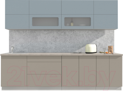 Готовая кухня Интерлиния Мила Матте 2.8 А - фото