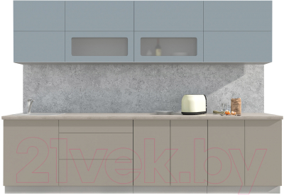 Готовая кухня Интерлиния Мила Матте 3.0 А - фото