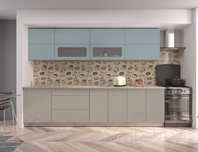 Готовая кухня Интерлиния Мила Матте 3.0 А