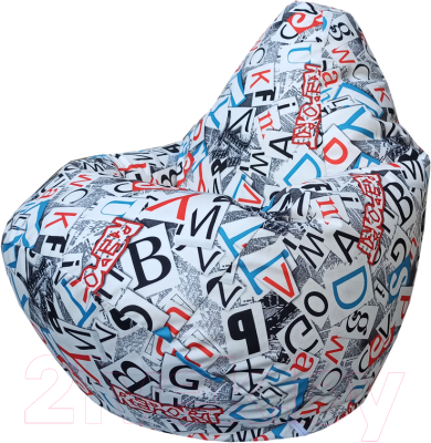 Бескаркасное кресло Flagman Груша Мега Г3.5-139 (Abc 3, голубой) - фото