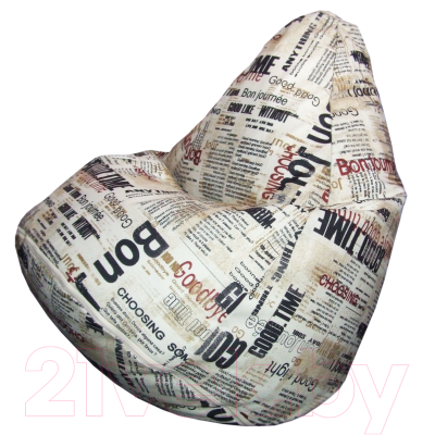 Бескаркасное кресло Flagman Груша Мега Г3.5-142 (Gazeta Milk) - фото