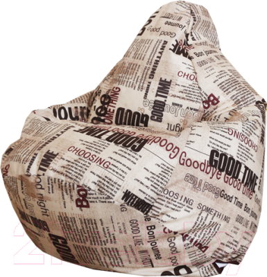 Бескаркасное кресло Flagman Груша Мега Г3.5-143 (Gazeta Coffee) - фото